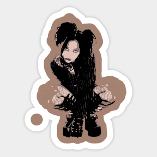 gothic girl Sticker